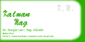 kalman mag business card